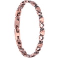 thumbnail image 2 of Pulsera de terapia magnética para mujer, cadena de mano de cobre para aliviar el dolor, joyería con forma de corazón, 2 of 8