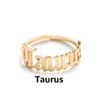 thumbnail image 3 of Twelve Constellation English Letter Ring Opening Stainless Steel Adjustable Ring, 3 of 9