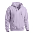 thumbnail image 6 of Nestiefly Lightweight Hoodie Men Fall Winter Fleece Drawstring Oversized Sweatshirts | Drawstring, Athletic, Vintage, Warm, Christmas Light Purple 2XL, 6 of 6