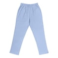 thumbnail image 5 of Men's Linen Pants Lightweight Drawstring Elastic Waist Pockets Loose Fit Straight Legs Summer Beach Yoga Blue L, 5 of 8