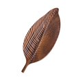 thumbnail image 1 of Bandeja de madera para servir frutas, forma de hoja, decorativa, rústica, para aperitivos, para salón de té, hotel, banquetes, cenas y fiestas., 1 of 9
