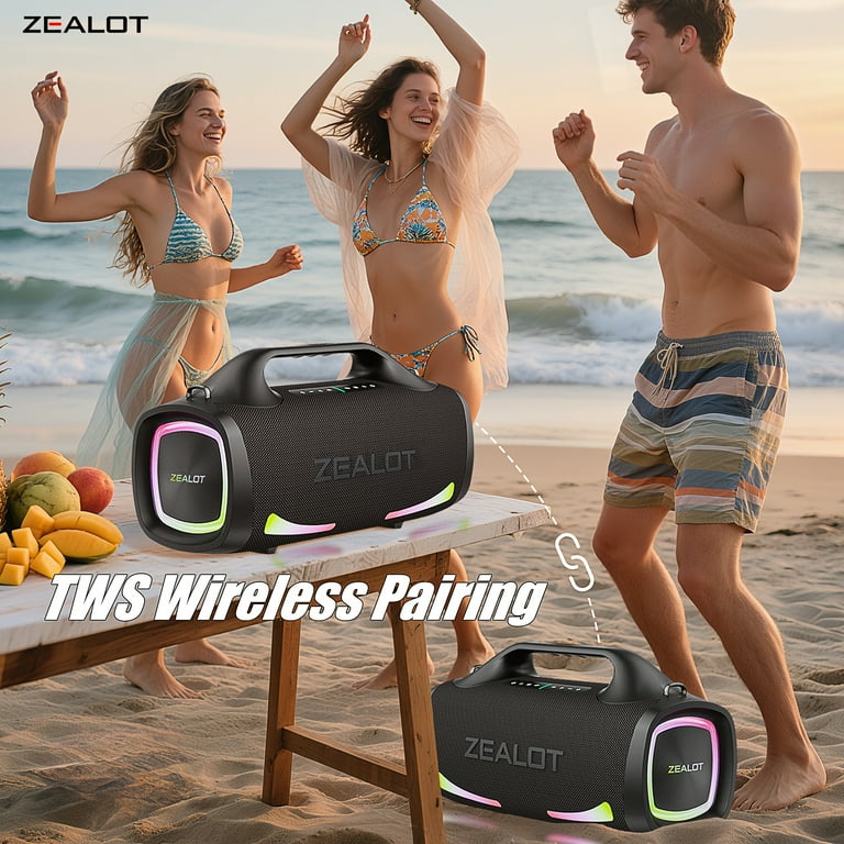 ZEALOT S79 100W Bluetooth Portable Speaker Waterproof - Walmart.com
