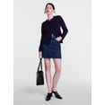 thumbnail image 3 of Scenario Women's Crewneck Cardigan with Patch Pockets, Lightweight, Sizes XS-XXXL, 3 of 6