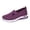 Dark Purple, variant on Women's Orthopedic Walking Shoes Woven Breathable Soft Casual Sneakers Lightweight Non-Slip Arch Support Slip on Shoes Black Size 9