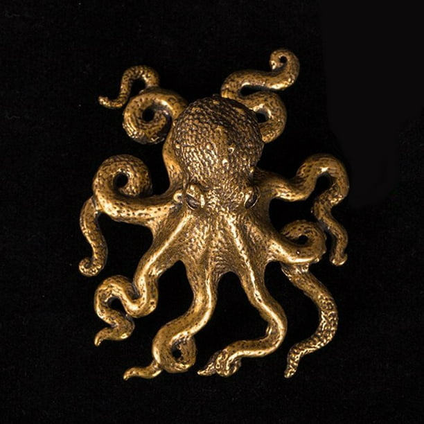 Lefu Brass Octopus octopus ornaments pure copper octopus tea ceremony  accessories