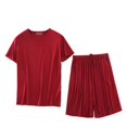 thumbnail image 5 of Conjunto de camiseta para hombre, pantalones cortos de manga corta, ropa de casa, ropa deportiva informal, pijamas de talla grande de verano, 5 of 5