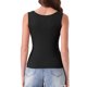thumbnail image 3 of Camiseta sin mangas de modal para mujeres, cuello en U, ropa de descanso básica, tops de verano para dormir, color negro, 3 of 6