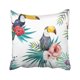 thumbnail image 1 of ABPHQTO Colorido Tropical tucán hibisco patrón pájaro blanco al azar planta Popular Palma acuarela funda de almohada 45x45 cm, 1 of 1