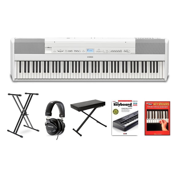 Yamaha P-525 88-Key Digital Piano Package - White Beginner Package