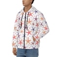 thumbnail image 3 of Uemuo Starfish 1 for Men's Fashion Full-zip Hoodies & Sweatshirts with Kangaroo Pocket, Zip-up Hooded Sweatshirt, Moisture Wicking & Breathable-Medium, 3 of 5