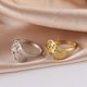 thumbnail image 2 of Aoxiang lindo anillo de pata de perro corazón de acero inoxidable mujeres chica anillos de pata de gato joyería de animales regalo de fiesta de aniversario para amantes de los perros y mascotas, 2 of 2