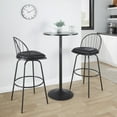 thumbnail image 3 of LumiSource Black Riley Claire 30" Fixed-Height Barstool - Set of 2, 3 of 4