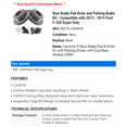 thumbnail image 2 of Rear Brake Pad Rotor and Parking Brake Kit - Compatible with 2013 - 2019 Ford F-350 Super Duty 2014 2015 2016 2017 2018, 2 of 2