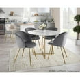 thumbnail image 5 of Lumisource Fran Contemporary Chair in Gold Metal and Silver Velvet - Set of 2, 5 of 12