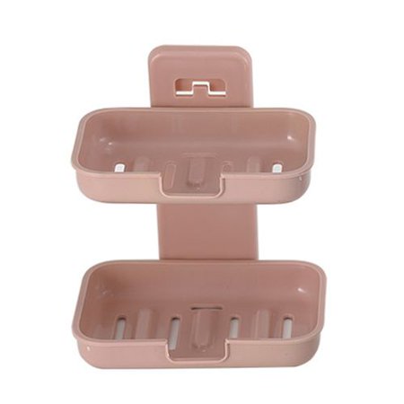 AkoaDa Holder Soap Dishes Suction Cup Double Soap Box Drain Wall Type Wall Hanging Creative Bathroom Accessories