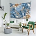 thumbnail image 2 of YFYANG Vintage Blue Tropical Flower Tapestry, Bedroom Dormitory Living Room Decoration Tapestrys Wall Hanging , 80 x 60 in, 2 of 8