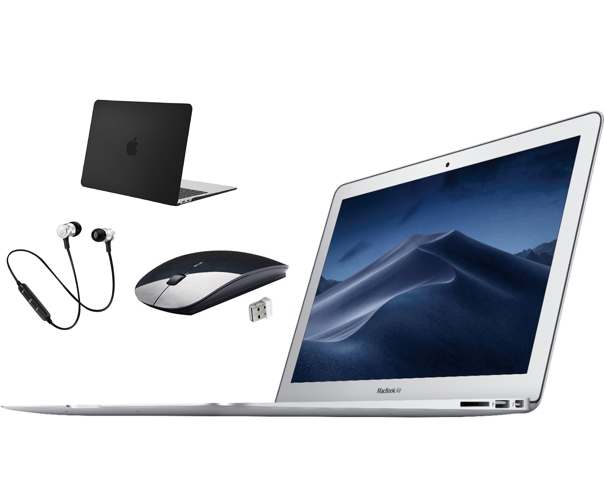 Apple MacBook Air Laptop, 13.3-inch, Intel Core i5, 8GB RAM, 128GB SSD, Mac  OS, Bundle Includes: Black Case, Wireless Mouse, Bluetooth Headset - 