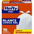 thumbnail image 2 of Hefty Garbage Bags, Strong Tall 45 Litres White Kitchen, 70 Bags, 2 of 5