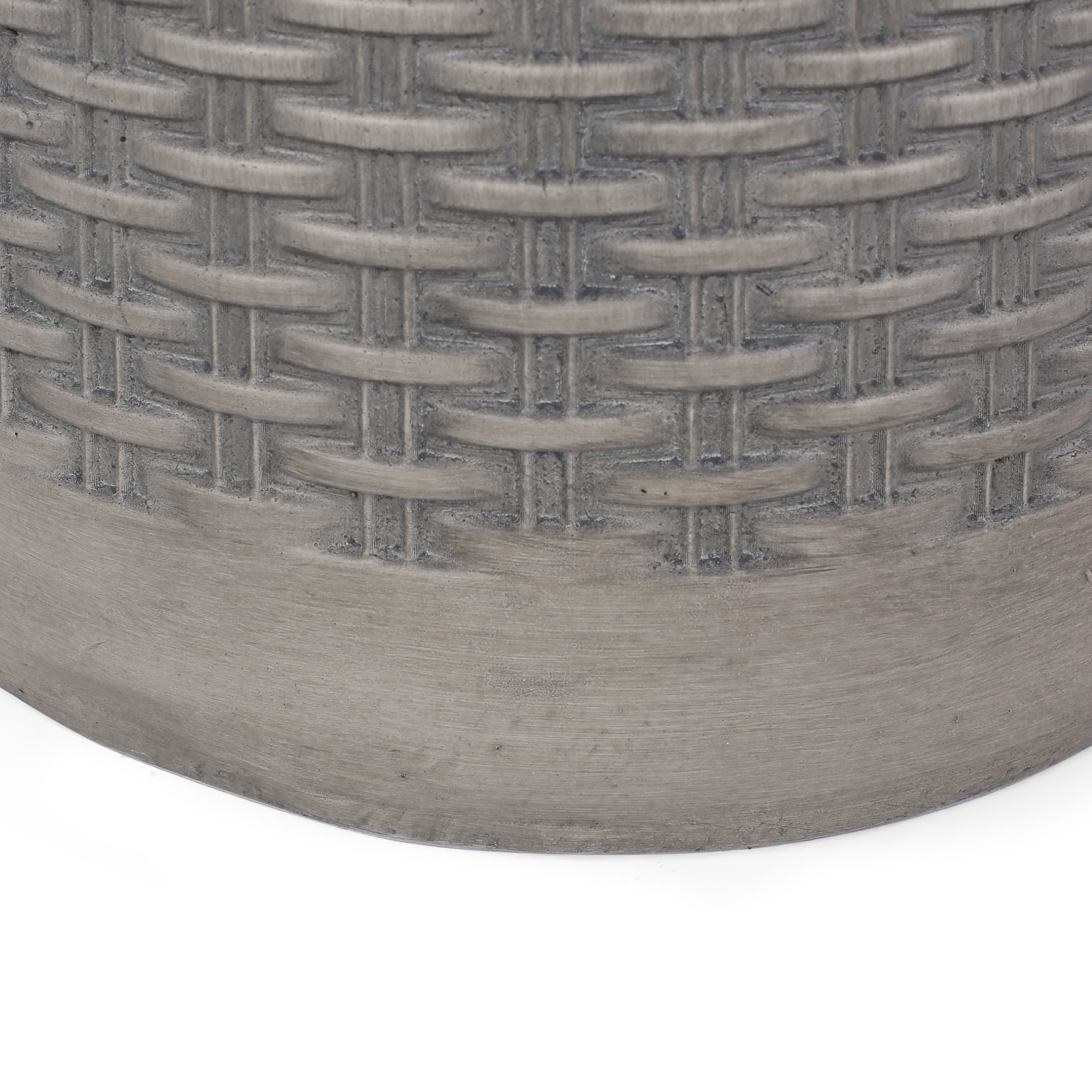 Paquette Lightweight Concrete Outdoor Side Table, Concrete Finish