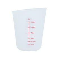 LYINGF Flexible Silicone Measuring Cup, Heat-Resistant Melting Cup with Measurement Scale, Suitable for Epoxy Resin, Butter Melting, and Baking Projects, Dishwasher Safe