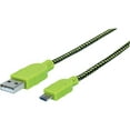 thumbnail image 5 of Manhattan Braided Hi-Speed USB Micro-B Device Cable USB 2.0, Type-A Male to Micro-B Male, 480 Mbps, 3 ft., Black/Green, 5 of 5