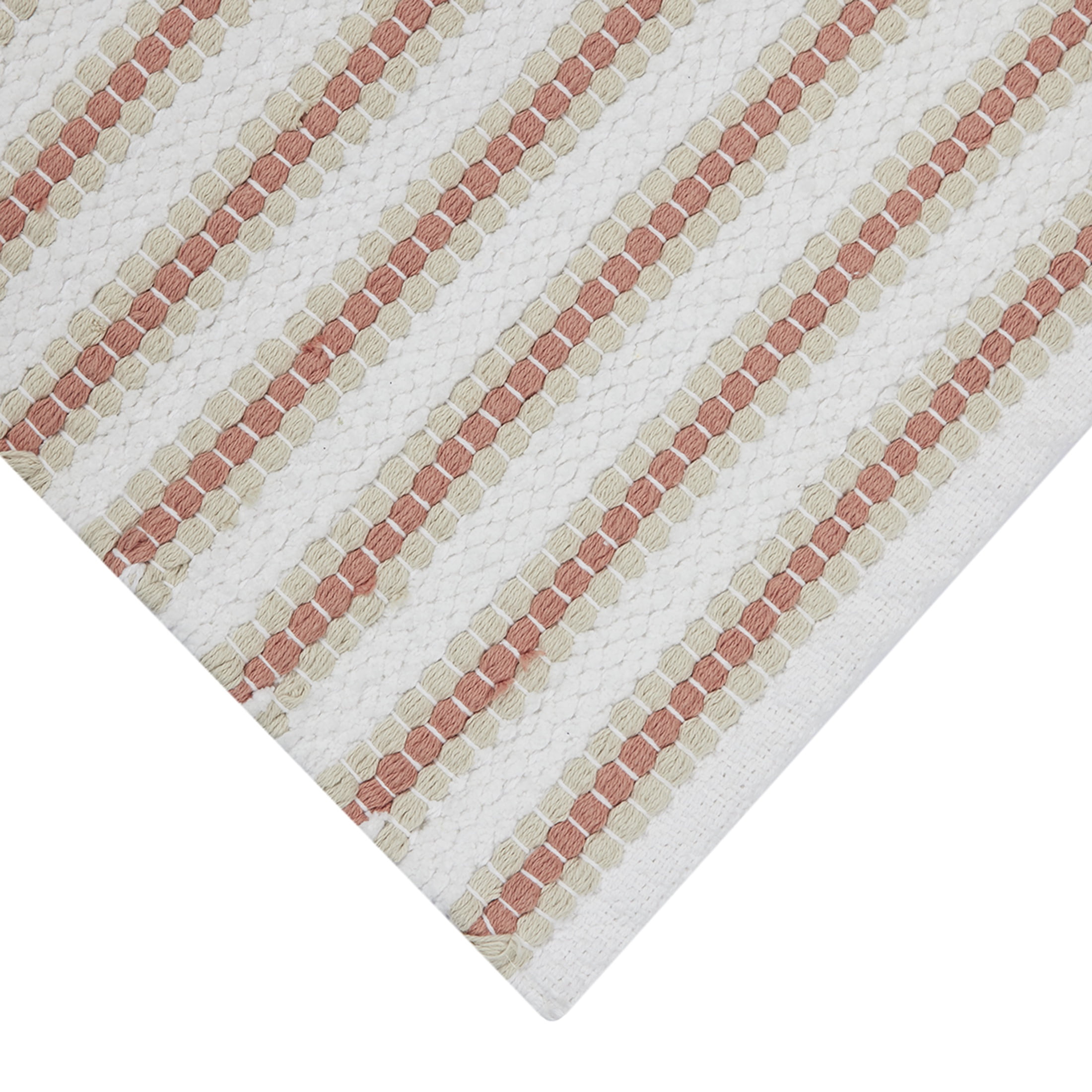 Mainstays Performance Handwoven Cotton Bath Rug, Terracotta Dream, 17" x 24"