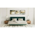 thumbnail image 5 of Modrest Durango 69x88" Modern Fabric Upholstered Queen Bed in Green/Walnut, 5 of 5