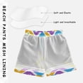 thumbnail image 5 of Geometric Shape Pattern Swim Trunks Quick Dry Beach Pool Board Shorts Lightweight Stylish Print Sizes 2T to XL, 5 of 8