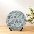 thumbnail image 6 of Gaeub Pirate Adventure Map Print Ceramic Plate,Dinner Plates,Bone China Decorative Plates with Display Stand,Art Ceramic Ornaments for Wall Hanging Decoration-6in, 6 of 6