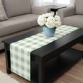 thumbnail image 4 of Sage Green Plaid Table Runner 70 Inches Long, Spring Farmhouse Buffalo Checkered Kitchen Coffee Dining Table Decoration for Home Party Birthday Wedding Home Decor 13x70 Inches, 4 of 8