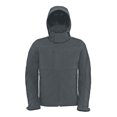 thumbnail image 1 of B&C Mens Hooded Softshell Breathable, Waterproof & Windproof Jacket (Fleece Lining), 1 of 3