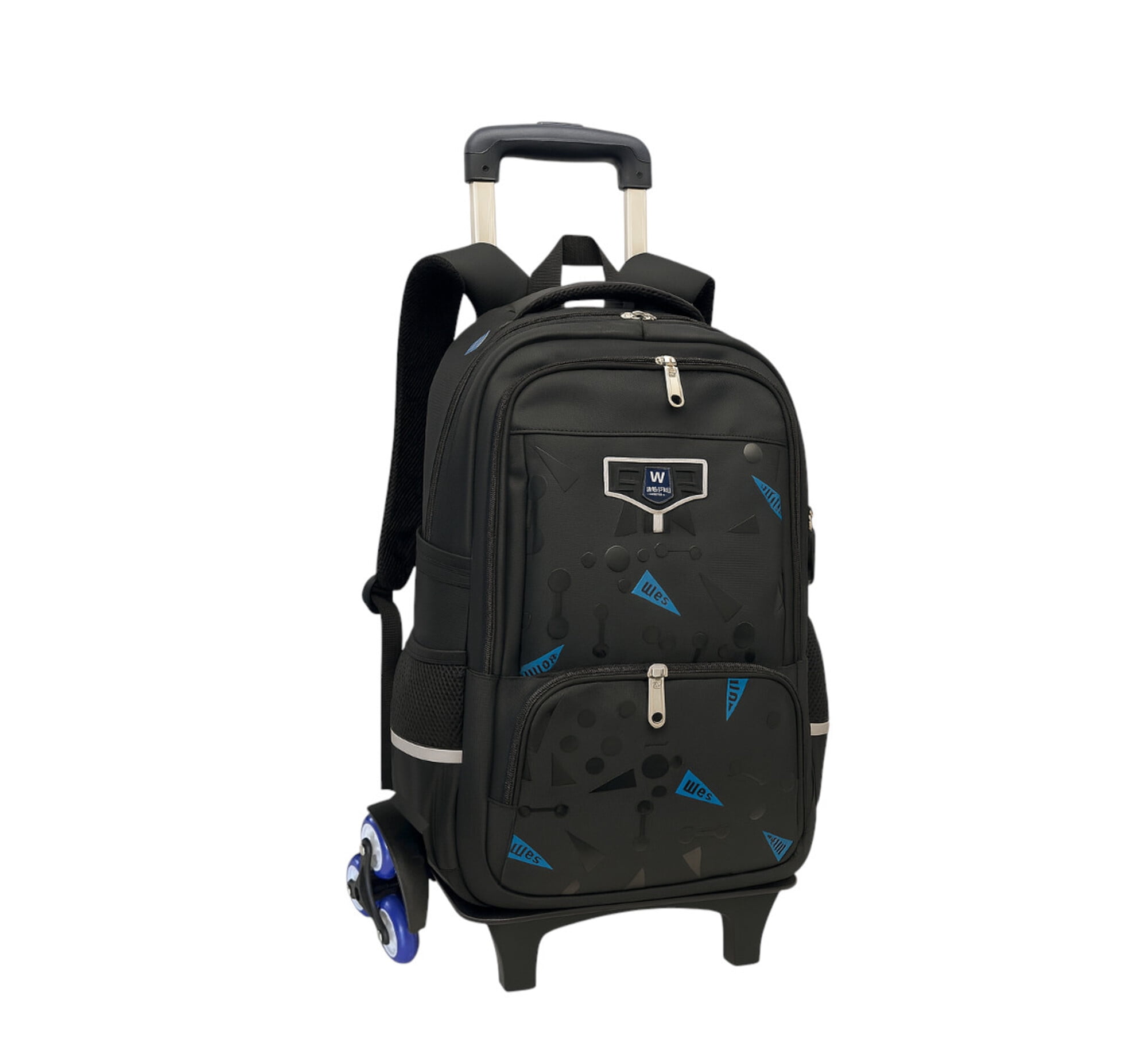 Wadan 18.50-inch 6-Wheels Rolling Stylish School Backpack, Shoulder Backpack, Your All-in-One School Solution for Boys/Girls