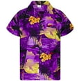 thumbnail image 2 of KING KAMEHA Chemise Hawaïenne Funky, Manches Courtes, Surf, Violet, TTG, 2 of 4
