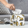 thumbnail image 3 of JUNZAN Funny Excavator for Tissue Box Cover Holder, Square Facial Tissue Case with Bottom Belt Facial Paper Organizer Dispenser for Tabletop/Bathroom/Car/Office, 3 of 8