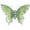 Green Indoor Outdoor Solid Butterfly Animals Asymmetrical 21" x 2" x 16", variant on DecMode Outdoor 25", 27" Yellow Metal Farmhouse Garden Wall Decor, 2 - Pieces