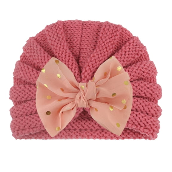 Otqutp Toddler Yoga Hat Baby Kids Boys Girls Beanie Bowknot Elastics Turban Hat Children Cap for 0 to 3 Years
