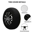 thumbnail image 2 of Salouo Forest Squirrel Print Spare Tire Cover 14-17 inch Spare Tire Protector Universal Tough Tire Wheel Cover for Trailer SUV and Truck-17 inch, 2 of 6