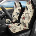 thumbnail image 2 of POLERO Rose and Raven Design Polyester Front Seat Cover Stretchy, Removable Vehicle Seat Covers for Women, Set of 2 Auto Interior Cover, 2 of 13