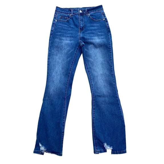 Vedolay Tummy Control Jeans Womens Jeans High Waisted Wide Leg Baggy Casual Denim Pants,Blue XXL