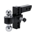 thumbnail image 1 of Adjustable Trailer Hitch 2" Receiver 6" Drop/Rise Drop Hitch 12500 LBS Ball Mount 2" 2-5/16" Dual Towing Ball Double Locks ,Weatherproof Double Locking Hitch Pin, 1 of 6