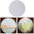thumbnail image 4 of Blank Round Canvas Board Painting Board Stretched White Canvas Cotton 40cm, 4 of 7