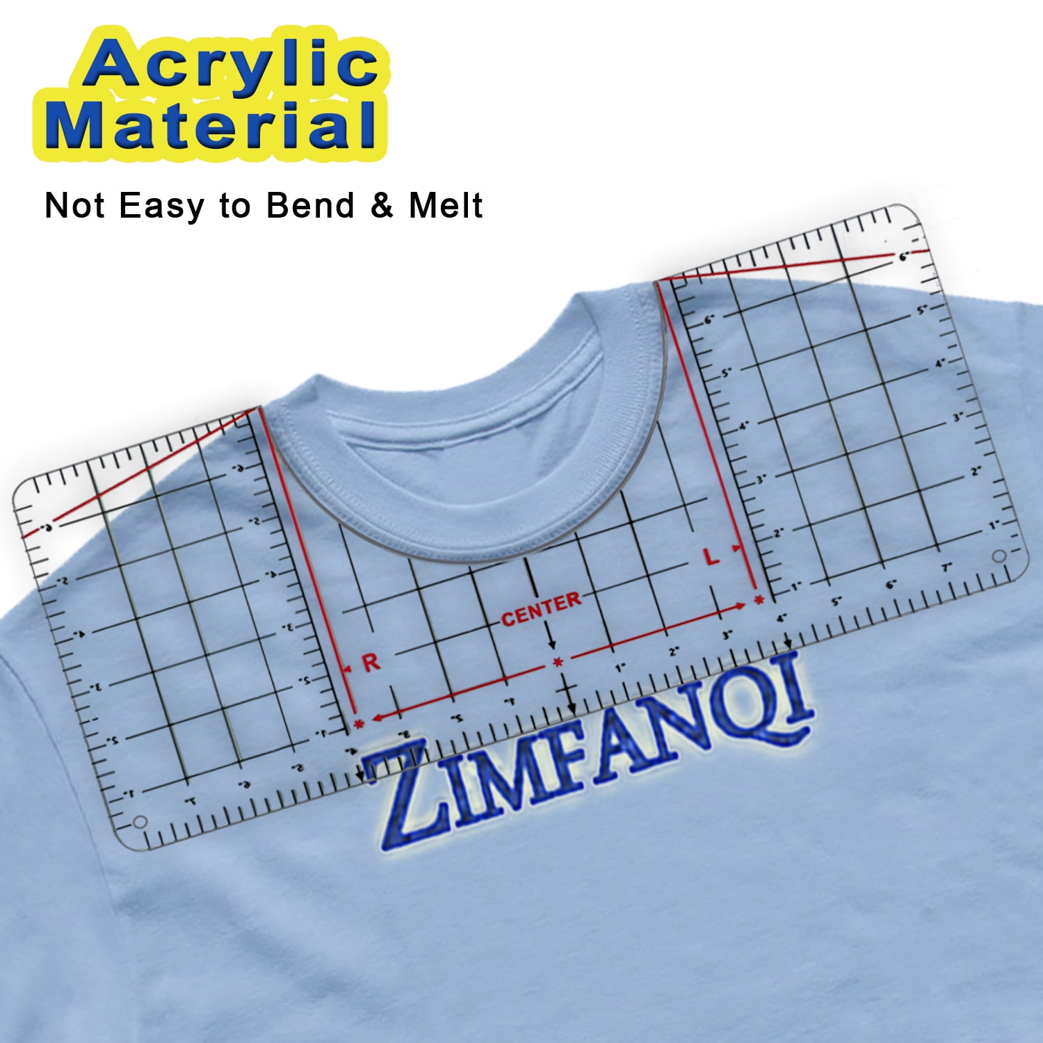 T-Shirt Alignment Tool for Center Vinyl Hard T-Shirt Ruler to Center Designs 16×5