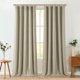 thumbnail image 2 of Cortinas Jinchan con aspecto de arpillera, 244 cm de largo, texturizadas, 2 paneles, color canela, 2 of 9
