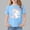 Blue, variant on Piuwrlz Girl Graphic Shirts Tops Girls Short T-Shirts Sleeve Crew Neck Pullover Black Size 3-4 Years