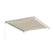 ALEKO 12x10 ft Ivory Motorized Retractable Patio Awning