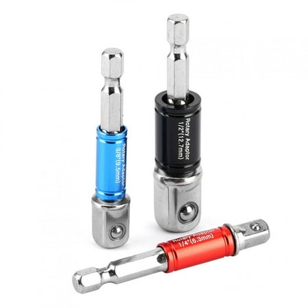 

Drill Bit Driver 3Pcs/Set Hex Drill Bit Socket Adapter Drive Electric Impact Driver 1/4in 3/8in 1/2inType C