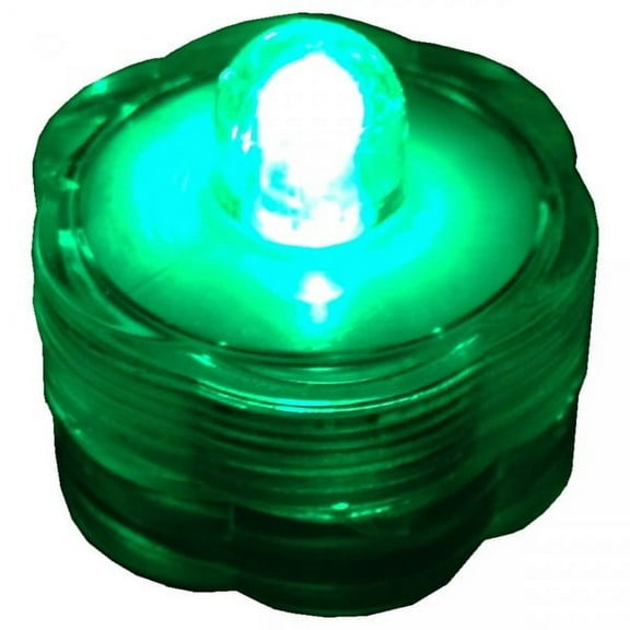 BlueDot Trading Submersible Tea Lights, Green, 12-Pack
