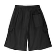 thumbnail image 5 of ZyeKqe Cargo Shorts for Men Drawstring High Waisted Sweat Shorts Wide Leg Hiking Shorts, 5 of 7