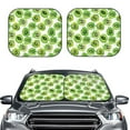 thumbnail image 2 of Balery 2 Piece Green Kiwi Car Windshield Sun Shade|Foldable Front Windshield Shade for Car Front Window for Most Sedans SUV Truck-Medium, 2 of 7