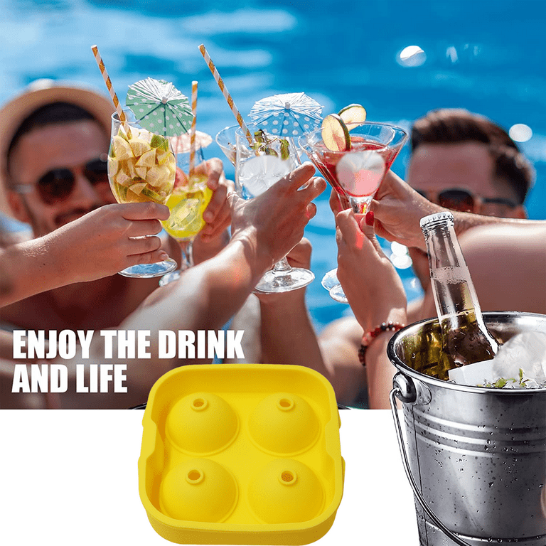 Ice Ball Maker Mold - Flexible Ice Tray - Round Ice Ball Spheres For Whiskey  